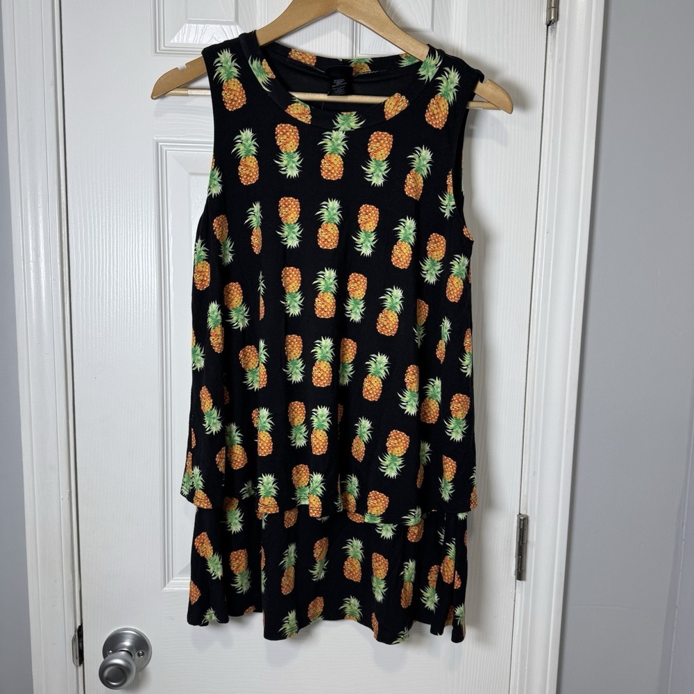 Agnes‎ and Dora Tiered Tunic Tank Top Pineapple Small (4-6) NWT Sleeveless